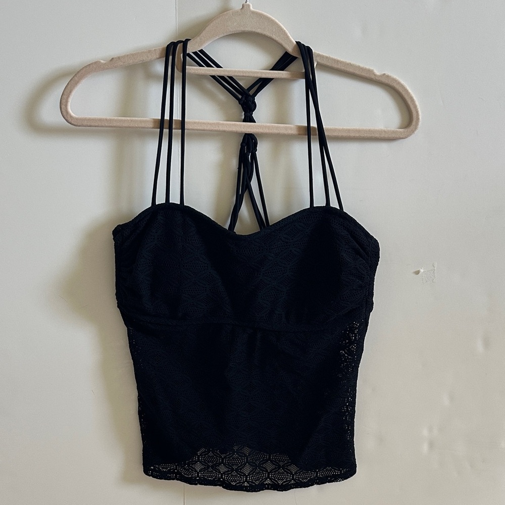 SO Black Lace Strappy Top